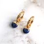 The Orb Lapis Lazuli September Birthstone Earrings, thumbnail 1 of 6