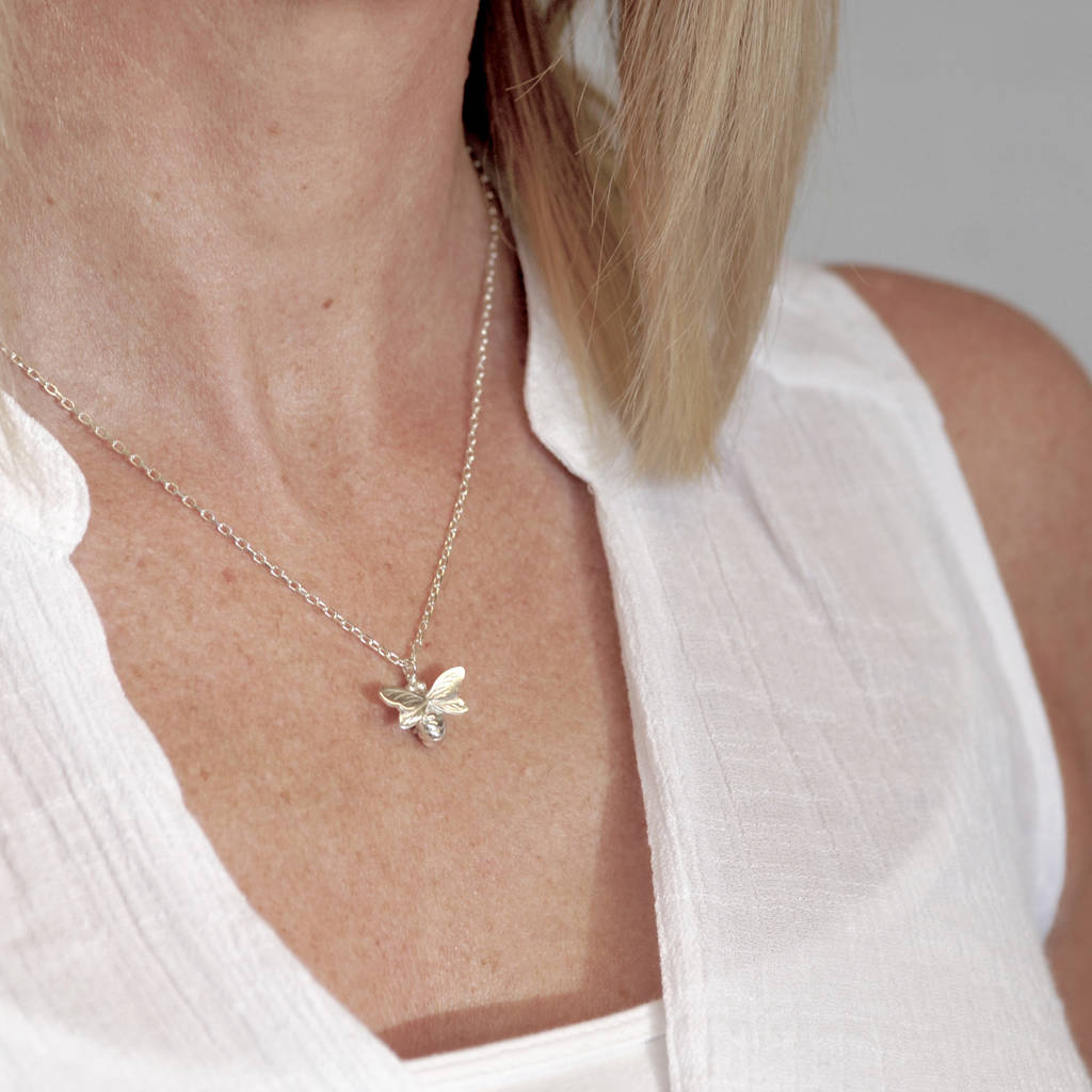 Bee Necklace In Sterling Silver By Heather Scott Jewellery