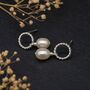 Sterling Silver White Freshwater Pearl Rope Stud Earrings, thumbnail 4 of 8