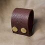 Wide Personalised Leather Bracelet With Gold Button, thumbnail 1 of 12
