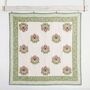 Colourful Floral Motif Indian Block Printed Cotton Bed Quilt, thumbnail 3 of 9
