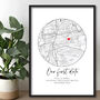 Personalised Our First Date Print, Anniversary Gift Print, Valentines Day, thumbnail 1 of 4