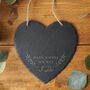 Wedding Countdown Slate Heart Hanger, thumbnail 1 of 2