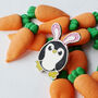 Penguin With Bunny Ears Pengbunny Glitter Enamel Pin, thumbnail 7 of 10