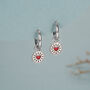 Sterling Silver Jam Biscuit Charm Hoop Earrings, thumbnail 1 of 12