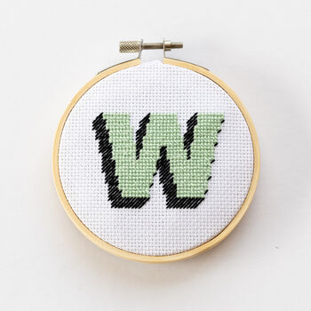 Drop Shadow Alphabet Cross Stitch Kit, 5 of 10