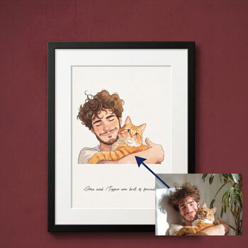 Custom Anime Style Illustrated Portrait Print, 2 of 12