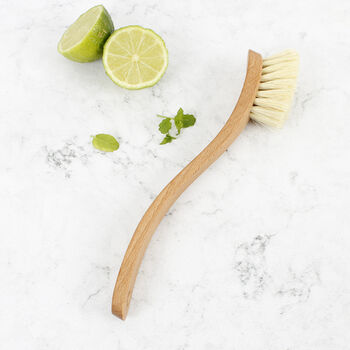 Sustainable Wood Shaped Dish Brush With Plant Bristles, 4 of 7