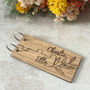 Oak Personalised Keyring For Couples, thumbnail 4 of 4