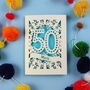 Personalised 50th Birthday Card Papercut Spotty Design, thumbnail 1 of 8