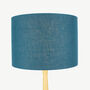 Linen Deep Turquoise Lampshade, thumbnail 2 of 9