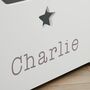 Personalised White Star Design Toy Box, thumbnail 3 of 4