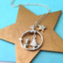 Personalised Sterling Silver Magical Wonderland Christmas Necklace With Initial Star, thumbnail 11 of 12