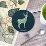 Personalised Winter Deer Silhouette Coaster, thumbnail 1 of 9