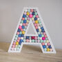 Personalised Initial Felt Ball Wooden Painted Letter, thumbnail 8 of 12