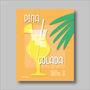 Pina Colada Cocktail Print Four Colour Options, thumbnail 7 of 8