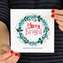 Personalised Merry And Bright Christmas Cards, thumbnail 1 of 2