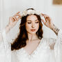 India Bridal Dried Flower Crown Wedding Headband, thumbnail 3 of 4