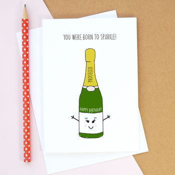 personalised prosecco birthday card by of life & lemons ...