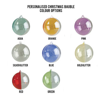 Laser Cut Colourful Personalised Christmas Bauble, 2 of 2
