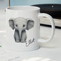 Personalised Name Painted Elephant Office Gift Mug, thumbnail 1 of 4