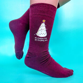 Brie Christmas Gift Socks, 2 of 3