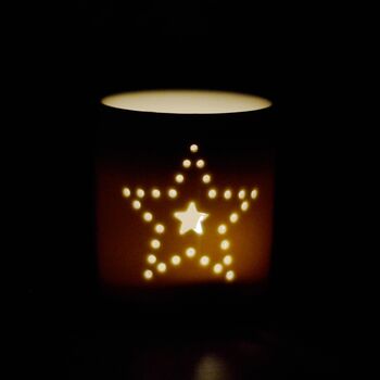 Dotted Star Candle Tealight Holder Home Decoration, 3 of 4