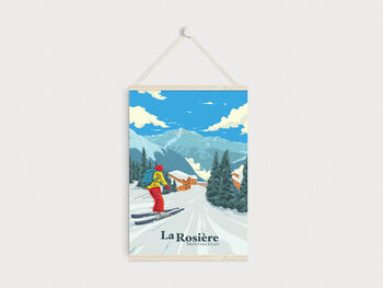 La Rosière Ski Resort France Travel Poster Art Print, 6 of 8