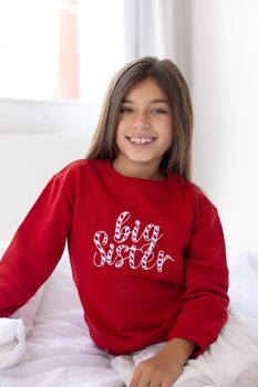 Christmas Big/Little Sibling Embroidered Sweatshirt Jumper Brother And Sister Available, 7 of 12