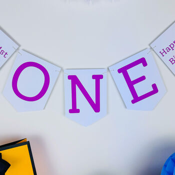 One Birthday Party Banner Decoration, 2 of 5