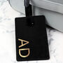 Personalised Gold Initials Black Luggage Tag, thumbnail 1 of 4