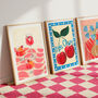 Mon Cheri Cherry Wall Art | Hand Painted Kitchen Print, thumbnail 7 of 13