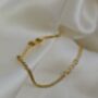 18k Gold Knot Bracelet With Adjustable Dainty Belcher Chain Or Rolo Chain Waterproof Stainless Steel, Valentine’s Gift For Her, thumbnail 3 of 6