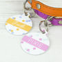 Personalised Confetti Pet Tag Bauble Shaped, thumbnail 1 of 5