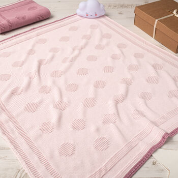Baby Girls Spot And Bow Blanket, 6 of 12