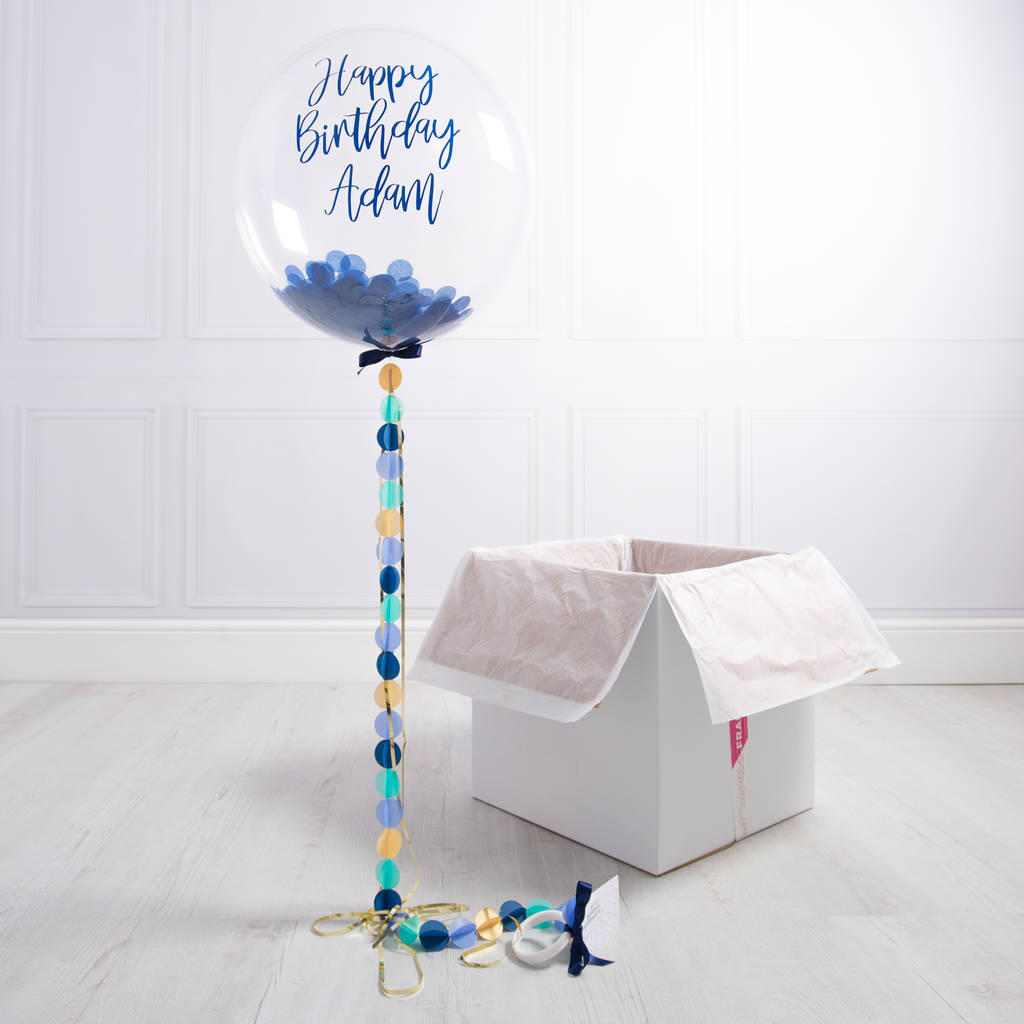 Personalised Birthday Confetti Bubble Balloon By Bubblegum Balloons