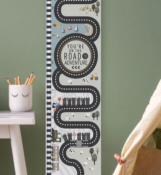 Personalised Adventure Road Map Canvas Height Chart, 4 of 9