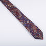 Mens Purple And Red Paisley Slim Tie, thumbnail 7 of 8