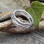 Double Band Silver Willow Ring, thumbnail 4 of 6