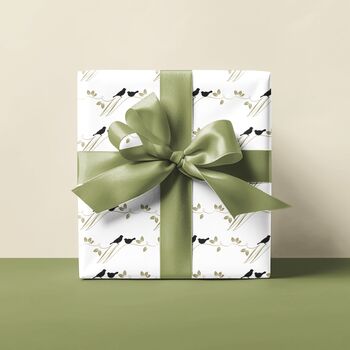 Elegant Bird On Branch Gift Wrapping Paper, 2 of 6