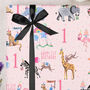 Three Sheets Of 1st Birthday Zoo Animals Wrapping Paper, thumbnail 1 of 2