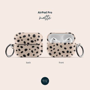 Beige Dots Air Pods Case With Keychain, 5 of 5