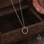 Sterling Silver Minimal Skinny Circle Pendant Necklace, thumbnail 3 of 12