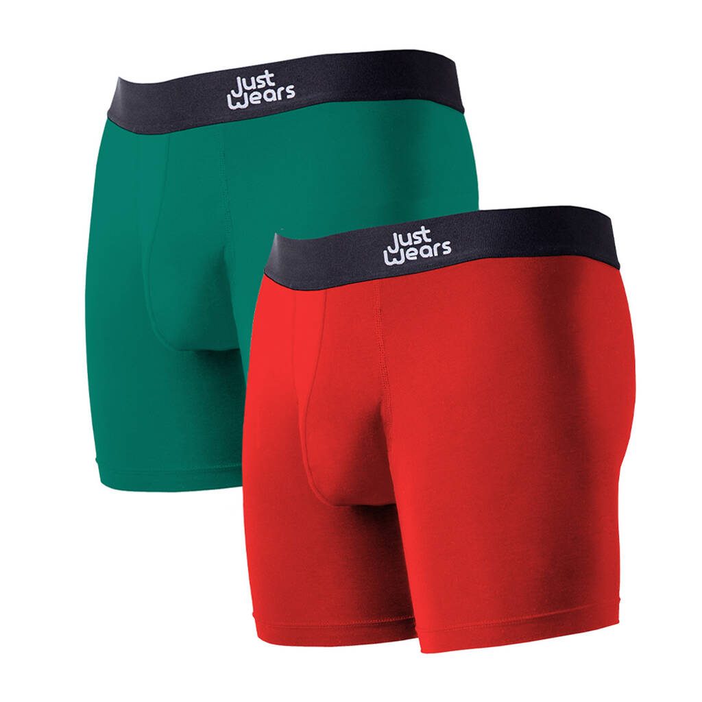 Super Soft Boxer Briefs, Discovery Collection, Two Pack By JustWears
