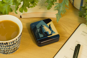 Tea Bag Travel Pocket Tin Tea Lover Gift Storage Box | Tea Ometry, 4 of 9