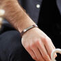 Men's Personalised ID Leather Bracelet, thumbnail 1 of 6