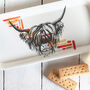 Highland Coo Watercolour Snack Tray, thumbnail 3 of 4