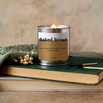 Baked Bread Wood Wick Candle For Bakery Lovers, 2 of 7