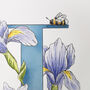 I Is For Iris Floral Letter Print, Personalised, thumbnail 5 of 8