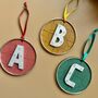 Initial Christmas Decoration Tree Decoration Initial Ornament, thumbnail 5 of 7